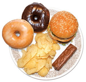 Unhealthy Food Plate