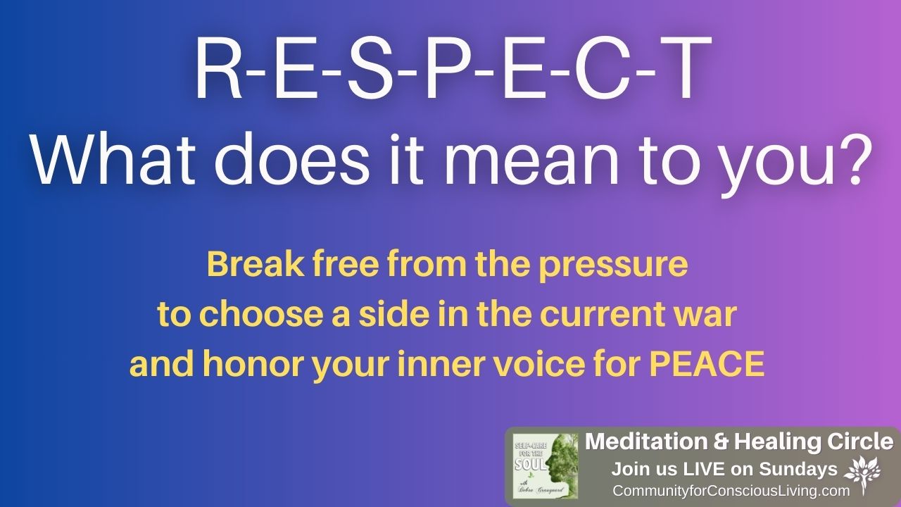 What does it mean to respect yourself?